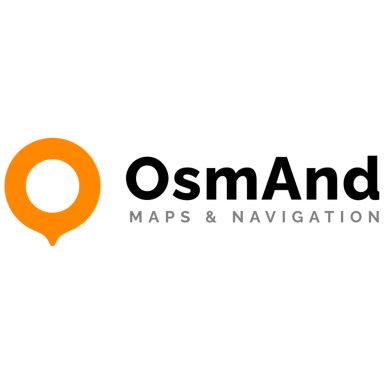 Logotipo de OsmAnd, un servicio de mapas y navegación.